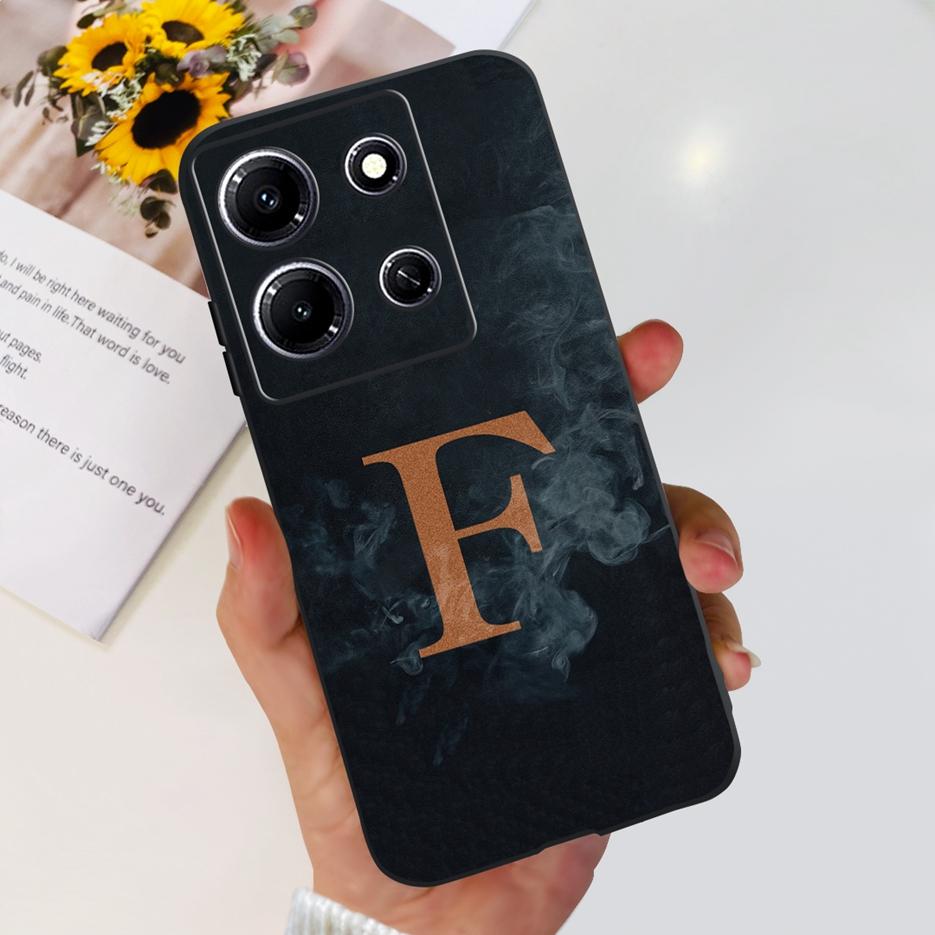 For Infinix Note 30i Case X6716 Luxury Letters Back Cover Soft Silicone Phone Case For Infinix Note 30 Pro Note30 Note30i Bumper