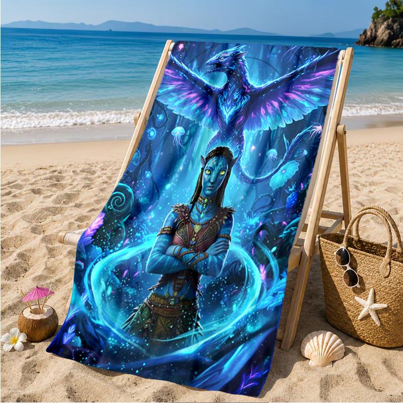Fantasy Alien World Beach Towel Microfiber Beach Towel, Lightweight and Quick-Dry, for Summer Travel, Swimming Pool Fan Birthday Gift