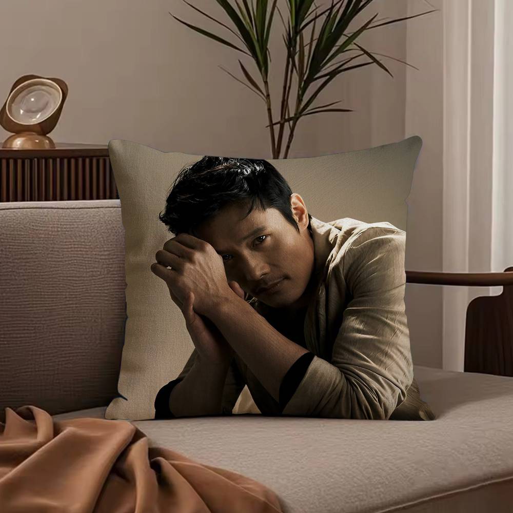 Актер Л-Ли Б-бён Х-Хун Наволочка Наволочка против пылевых клещей Невидимая молния Шелковистый короткий плюш Чехол на диванную подушку 30cmx30cm