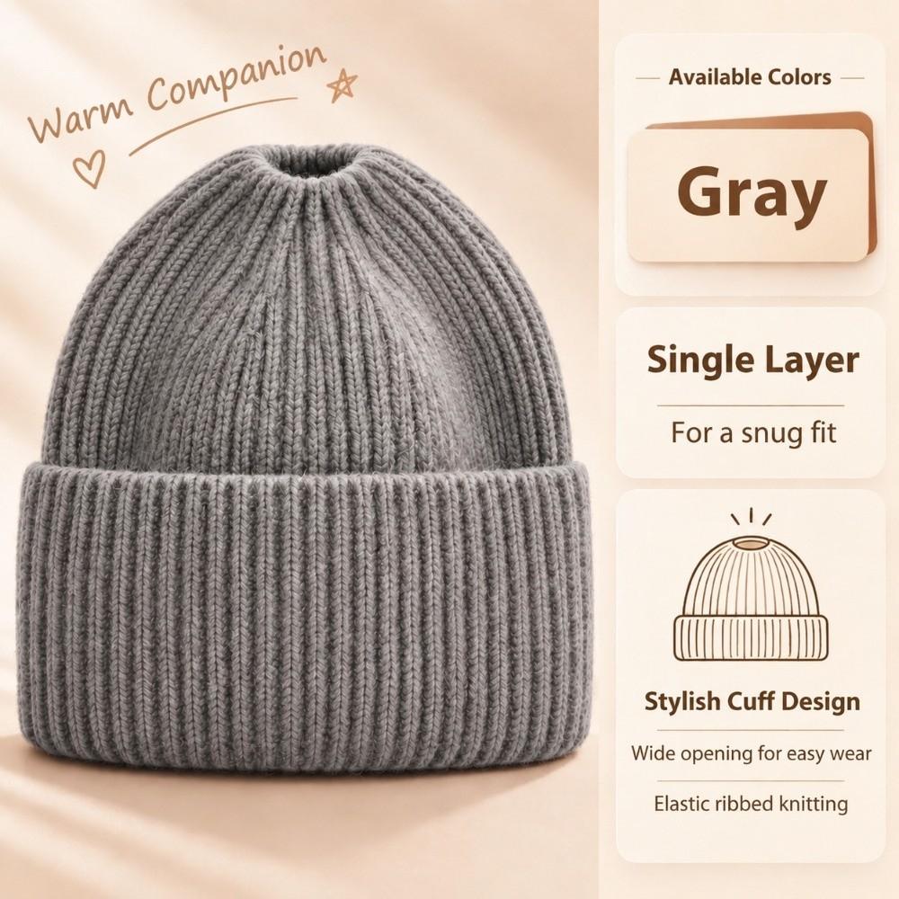 Ear Protection Knitted Hat Windproof Skull Cap Fashion Winter Hat Women And Girls