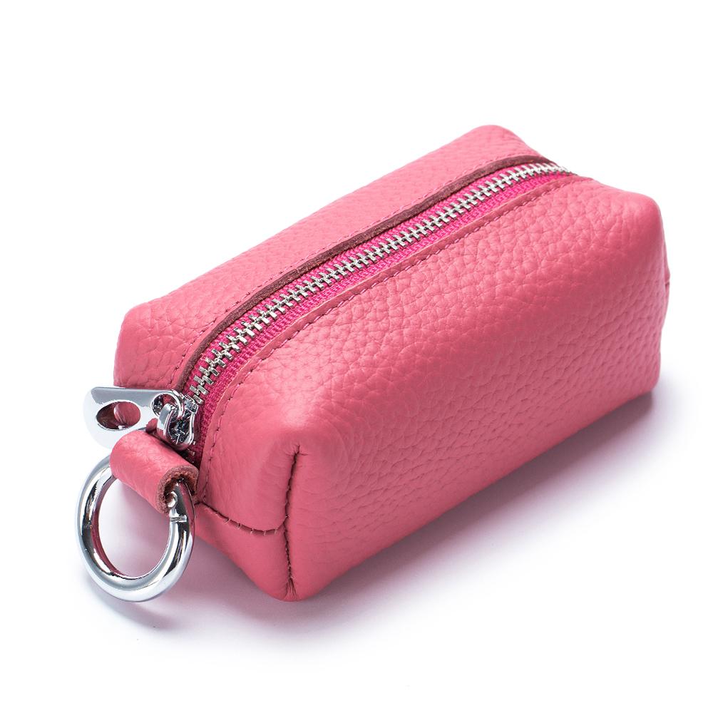 Portachiavi in Vera Pelle per Uomo e Donna, Borsa Portachiavi Auto Carina, Portamonete di Qualità, Organizer per Piccole Cose, Mini Portafoglio con Doppi Portachiavi