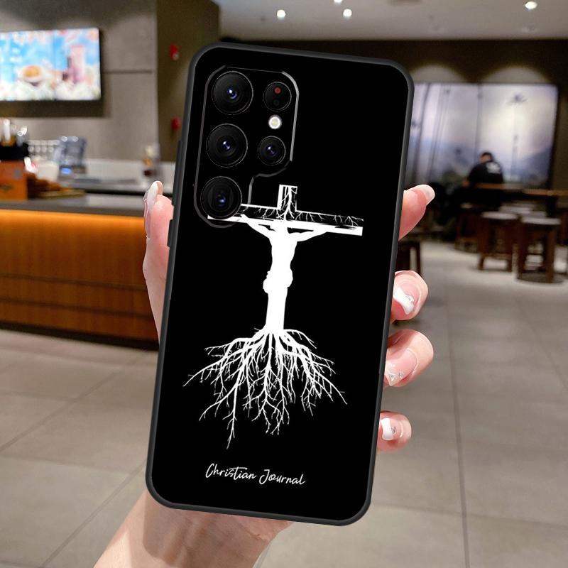 Jesus Christus Kreuz Handyhülle Für Samsung Galaxy S25 S24 S22 S21 Ultra S23 FE S9 S10 S20 Plus S24 FE Weiche Hülle