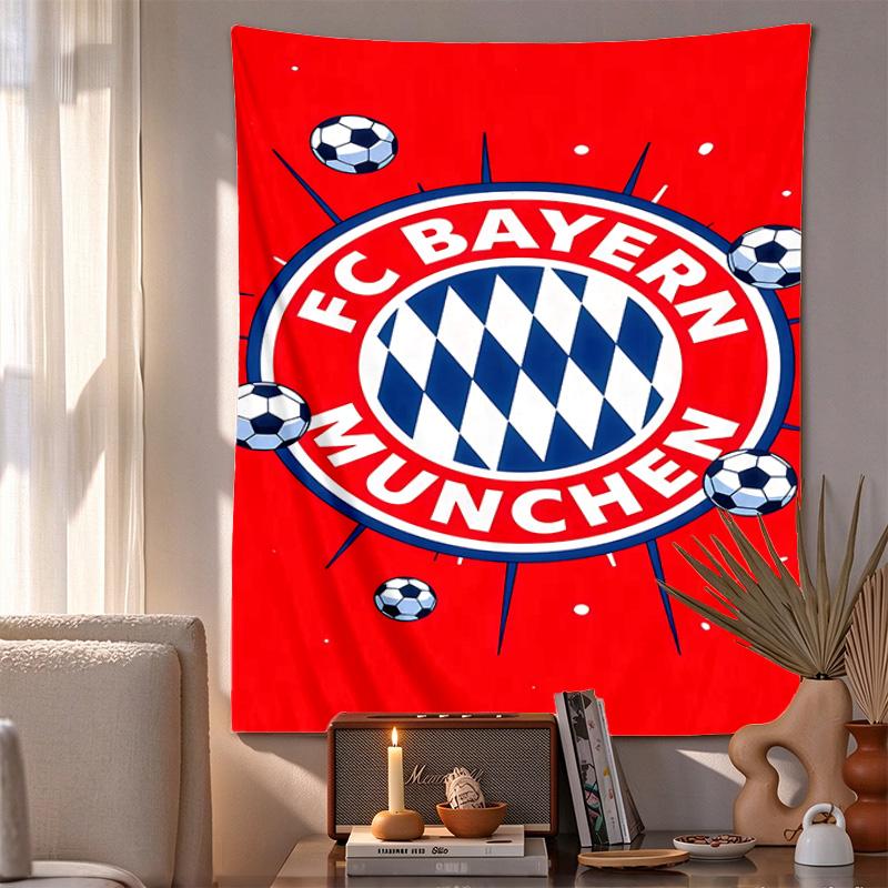 Bayern Munich Pattern Tapestry Wall Hanging Boho Aesthetic Wall Blanket For Bedroom Living Room Dorm Home Wall Decor 1015361