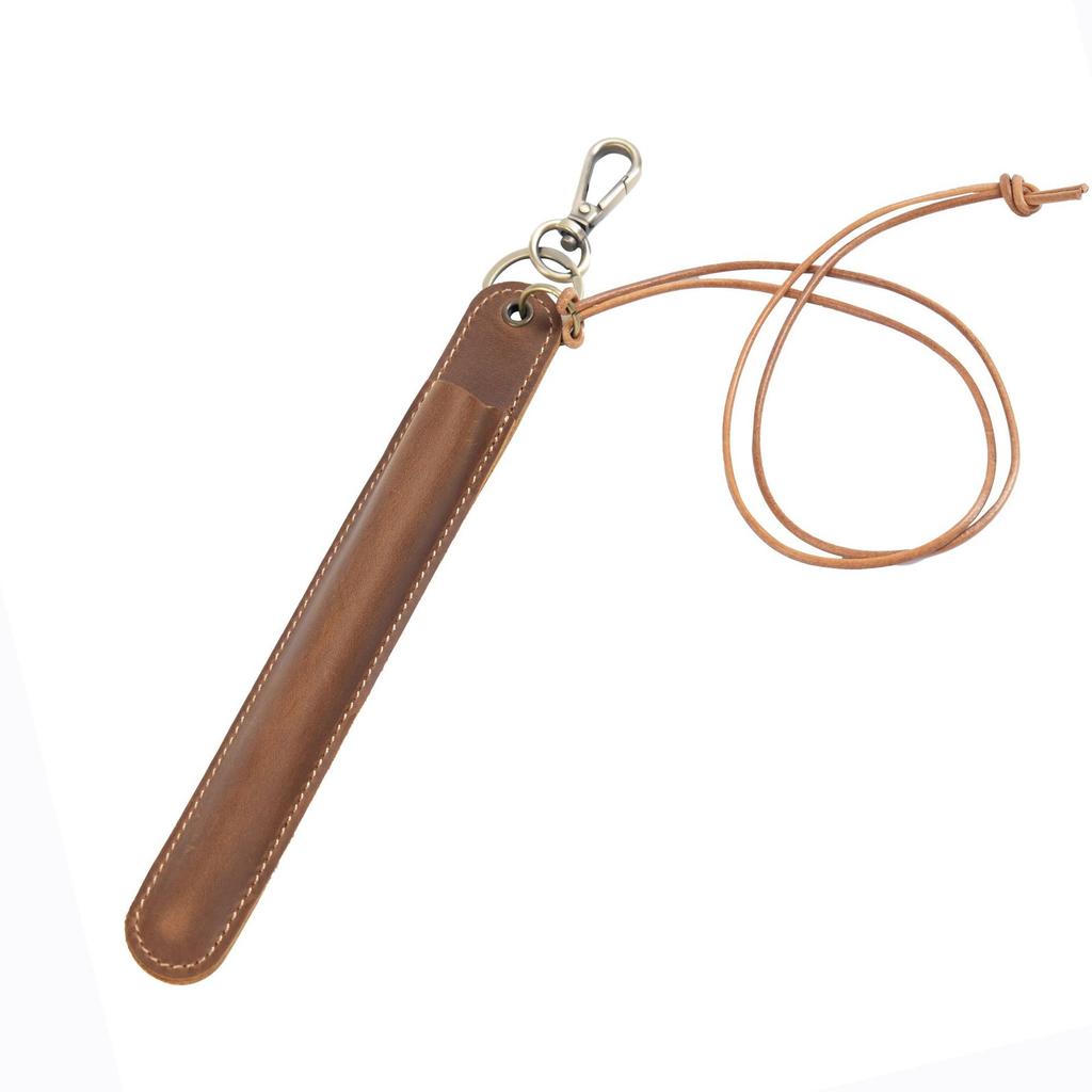2026 Neck Pen Cover Cowhide Pen Protective Cover Single Pen Storage Pencil Case Retro Leather Cover