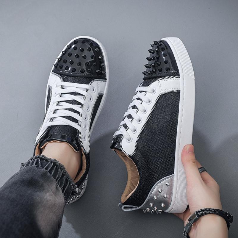 High Quality Men's Casual Shoes Fashion Short Rivet Board Shoes Outdoor Classic Comfortable Breathable Sneakers Tenis De Hombre