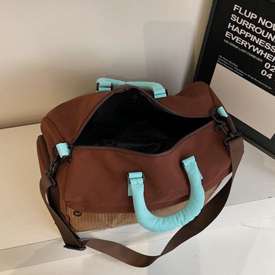 Women Gym Tote Duffle Bag with Wet Pocket And Shoe Compartment Nylon Weekender Bag Overnight Tote for Travel Fitness Dance
