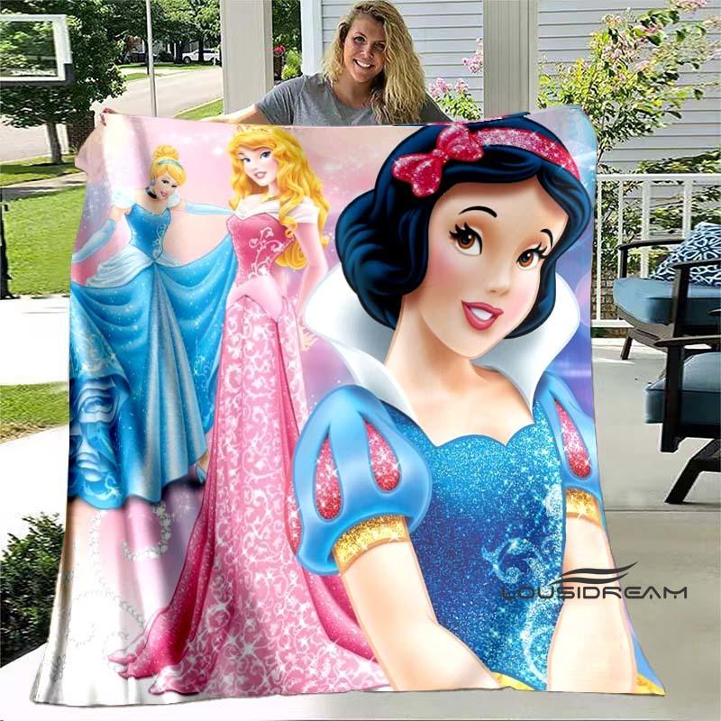 Cartoon Snow White and Seven Dwarfs Blanket, Super Soft Flannel Blanket, Perfect for Travel, Bedding, Sofa Blanket, Birthday Gif