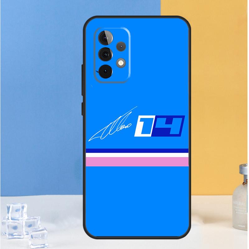 F1 Racing Fernando Alonso 14 Case For Samsung Galaxy A54 A34 A14 A12 A13 A22 A23 A32 A33 A52 A53 A73 A51 A71 Coque