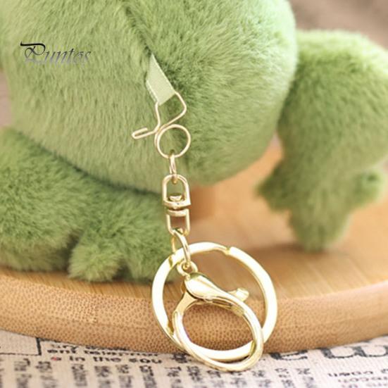 Einzigartiger Tier-Schlüsselanhänger Niedlicher Frosch Plüsch-Schlüsselanhänger, Weiches Stofftier-Anhänger mit Erhabener Pfote, Cartoon-Geschenk für Liebhaber Taschenanhänger Rucksack, Mini-Puppe