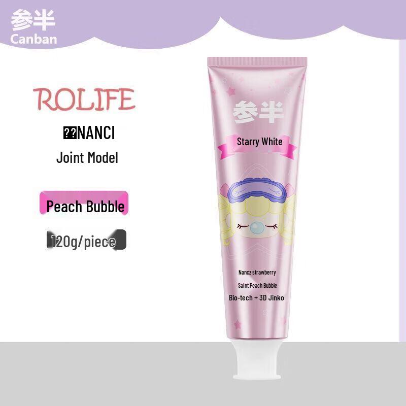 Can Ban x Rolife Nanci Peach Bubble Whitening Toothpaste