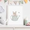 Boho Cartoon Farm Animals Wall Art Canvas Painting Rabbit Bear Bee Flower Posters and Prints Pictures for Baby Kids Room Decor