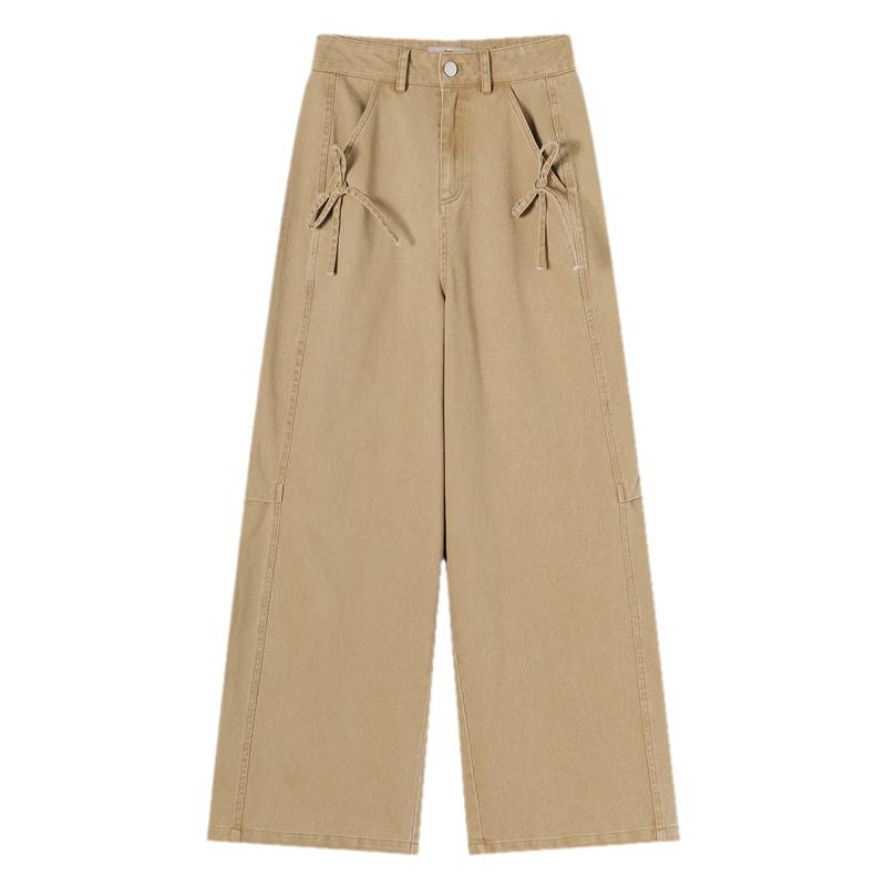 

TonLion Women s Casual Loose Pants with Bowknot Design L