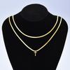 17KM 2 Piece Cross Necklace Set Fashion Jewelry Women Trendy Shiny Daily Party Accessory Decorative Gift Idea For Her