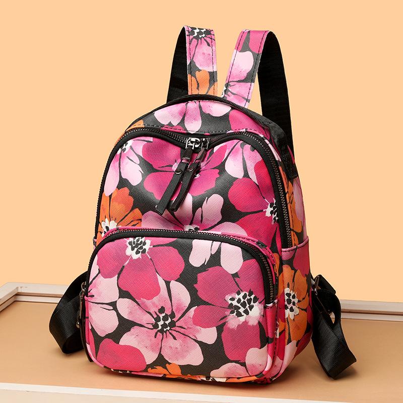 Schoolbag Women's Backpack Portable Crossbody Three-purpose Backpack Explosive Large Capacity Premium Multifunctional Backpack