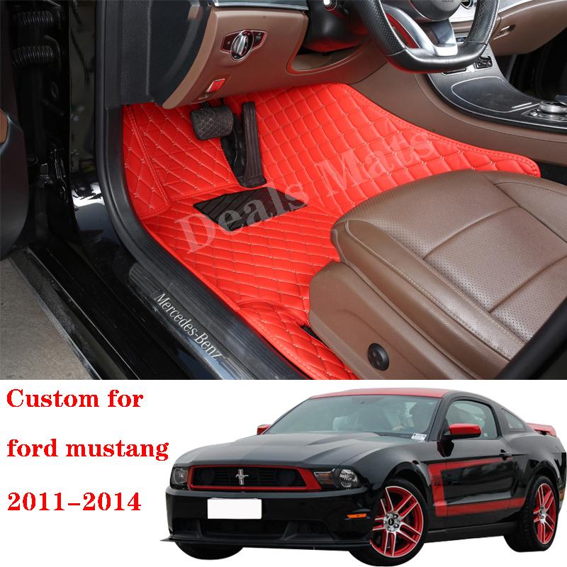 

Автомобильные коврики для Ford Mustang 2011 2012 2013 2014 на заказ водонепроницаемые кожаные детали интерьера коврики для ног