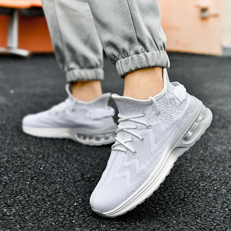 New Men's Air Cushioned Sports Shoes, Fashionable and Versatile, Breathable Mesh, Comfortable and Non Slip Running Shoes 39-46
