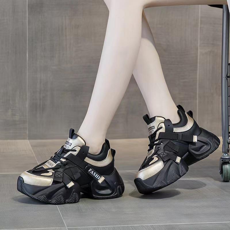 Dad shoes breathable spring and summer new thick-soled thin small ins trendy mesh casual sneakers