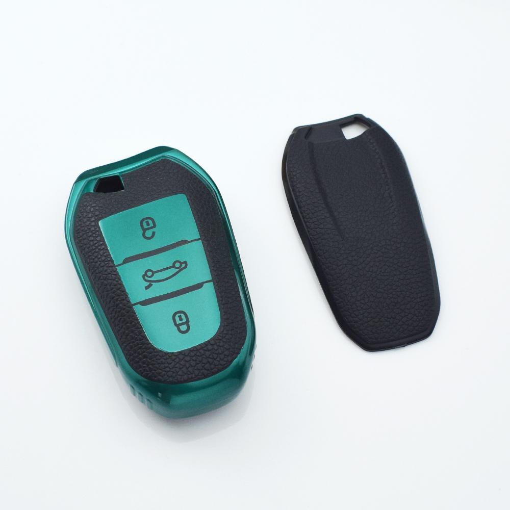 

Для Peugeot 2008 3008 4008 5008 308 408 508 Citroen C1 C2 C4 C6 C3-XR Picasso Grand DS3 DS5 TPU чехол для брелока зелёный