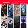 Demon Slayer Cast Cute Style No-Frame Self-Adhesive Canvas Art - High Definition