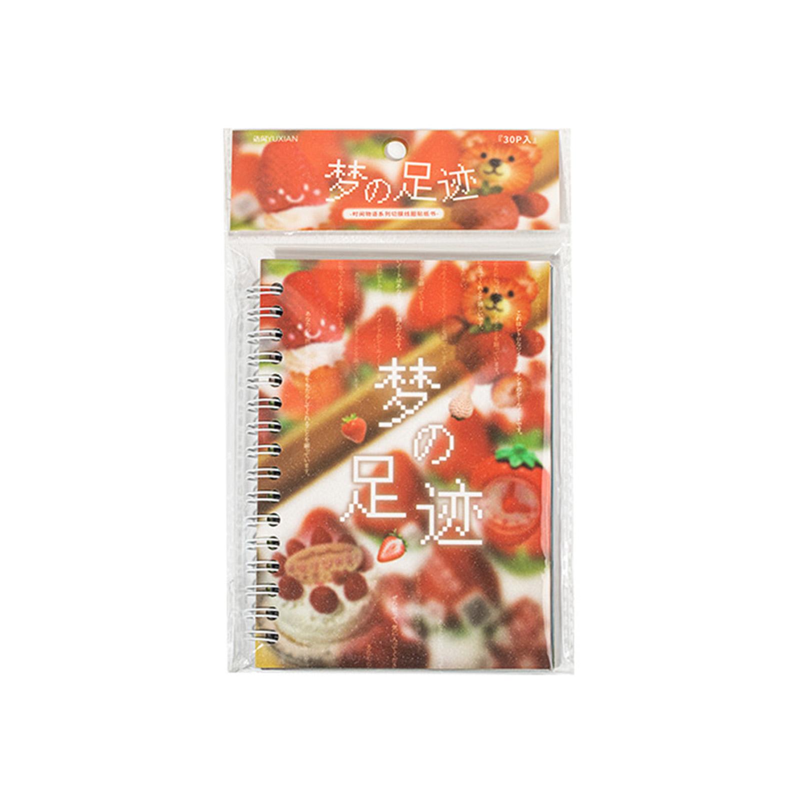 

Книга наклеек с вырубкой на спиральном переплете, 30 листов наклеек для скрапбукинга, ведения дневника, рукоделия для детей и взрослых