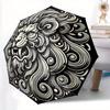 1pc Lion Swirls Automatic Open/close Folding Compact Umbrella, 8-Rib Sturdy Canopy, Lightweight Portable, Everyday Use, Gift, Outdoor Umbrella, Travel