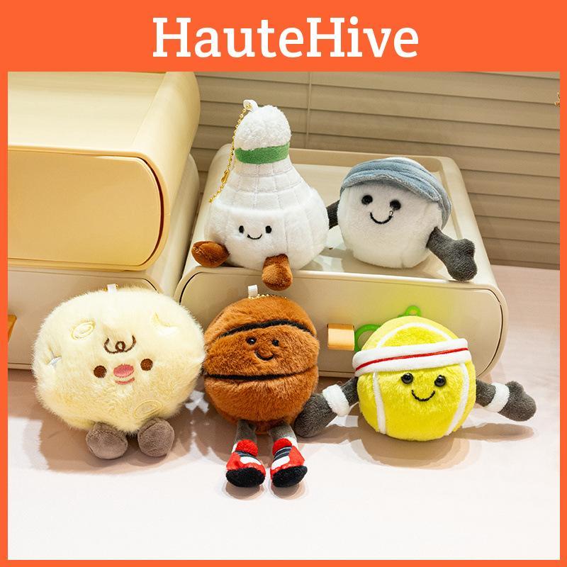 Pendant Plush Balls Badminton Keychain Room Decor Bag Decoration Gift Birthday