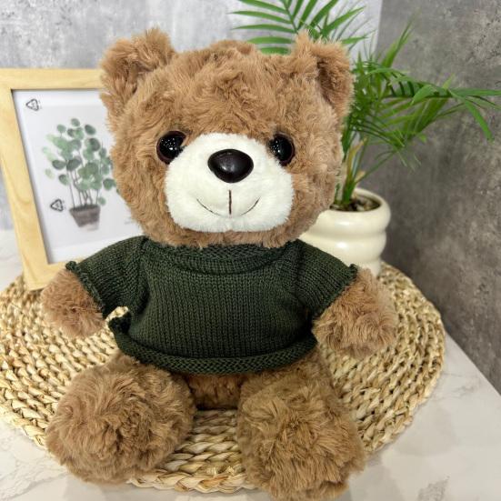 Teddy Bear Plush Toy with Hoodie Soft Stuffed Animal for Christmas Gift Cartoon Huggable Plush Doll for Kids