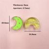 10PCS 20.8*24.8mm Acrylic Transparent Curved Moon Star Loose Beads DIY Mobile Phone Chain Jewelry Accessories