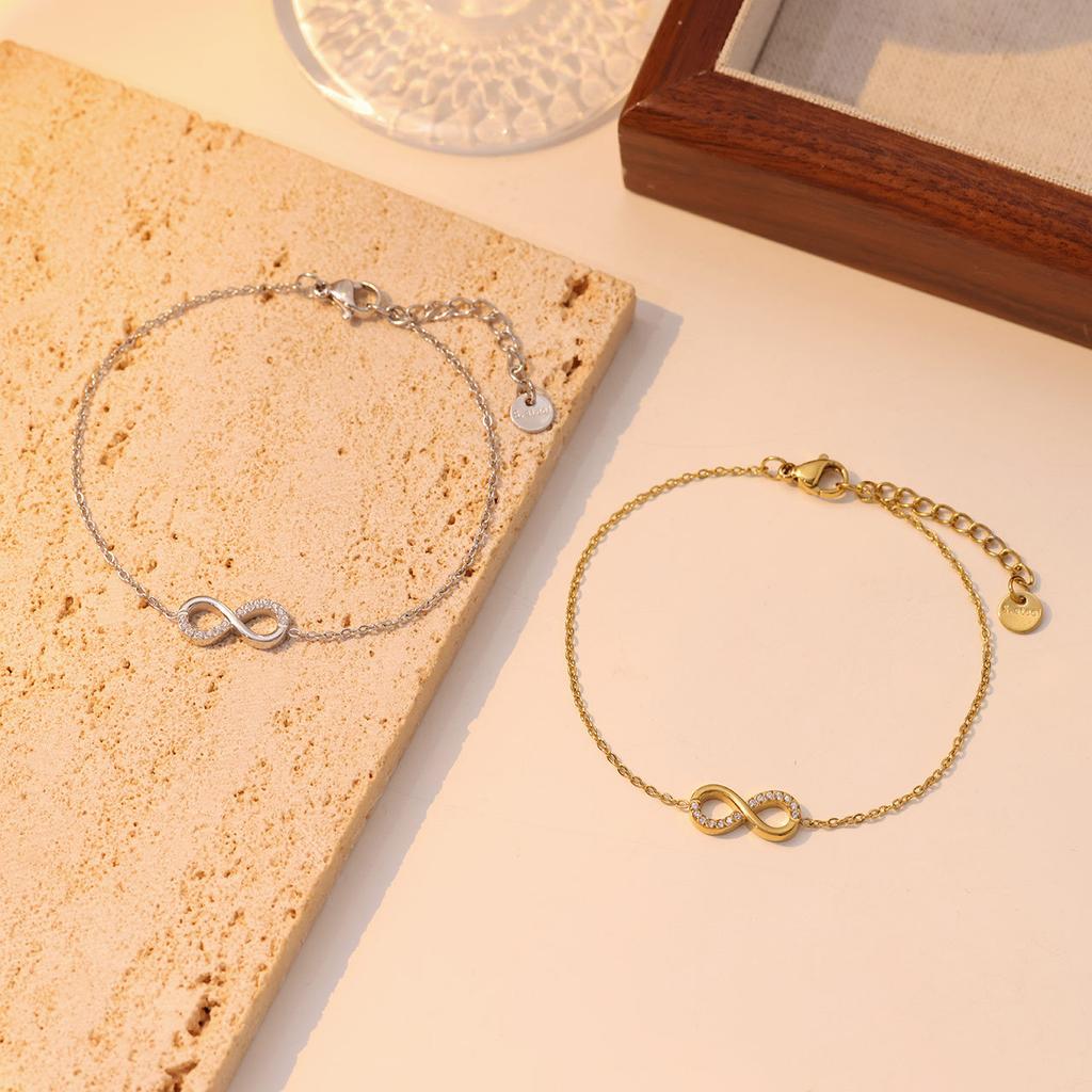 Fashion Creative Number 8 Simple Bracelet Cross-border New Product Exquisite and Versatile High-end Design Hand Jewelry Women