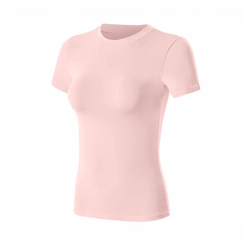 High elastic and breathable short-sleeved women's quick-drying, thin and skin-friendly sports tops Pilates running fitness clothes