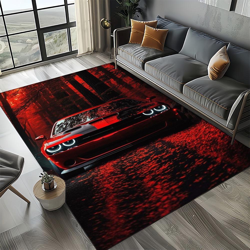 

3D F-Ford Mustang Гоночний Автомобіль Мотоцикл Килим Килимок для Вітальні Спальні Дому Декорація Дивана, Дитячий Килимок Протиковзкий Килимок для Підлоги 80*120cm