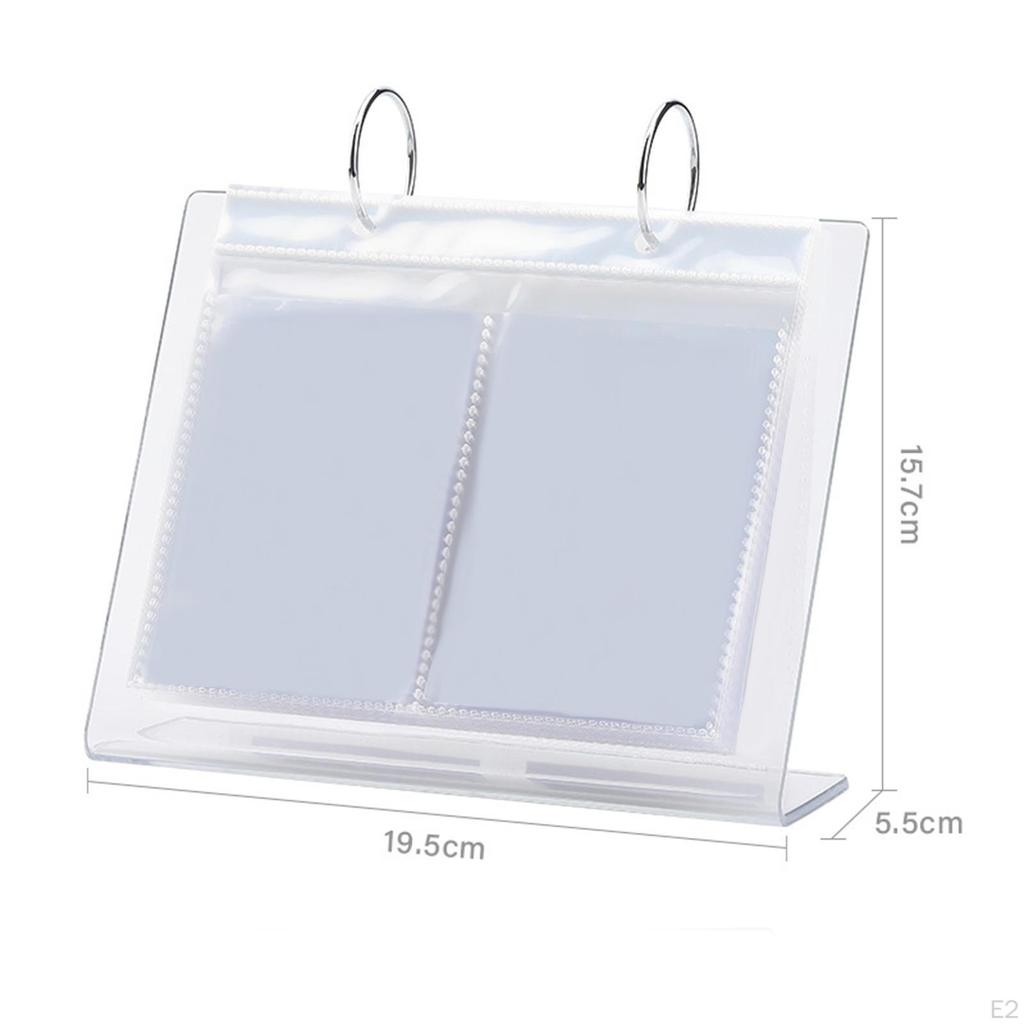 Desktop Acrylic Photo Album Clear Flip Display Scrapbook Tabletop Picture for