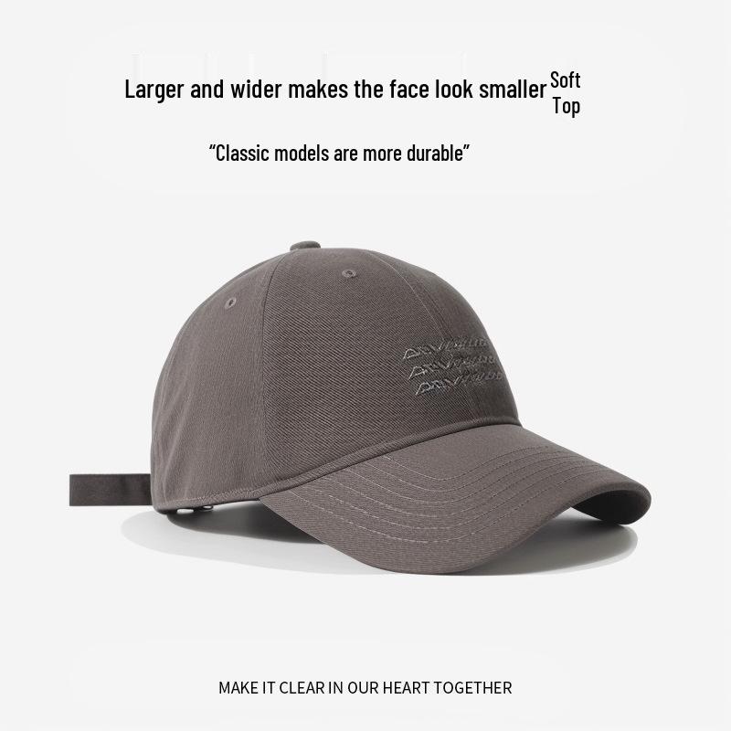 

Women s Retro Washed Baseball Cap 2025, Korean Style, Versatile with Large Head Circumference, Trendy Sun Visor Cap Adjustable circumference [56-59 cm] серый