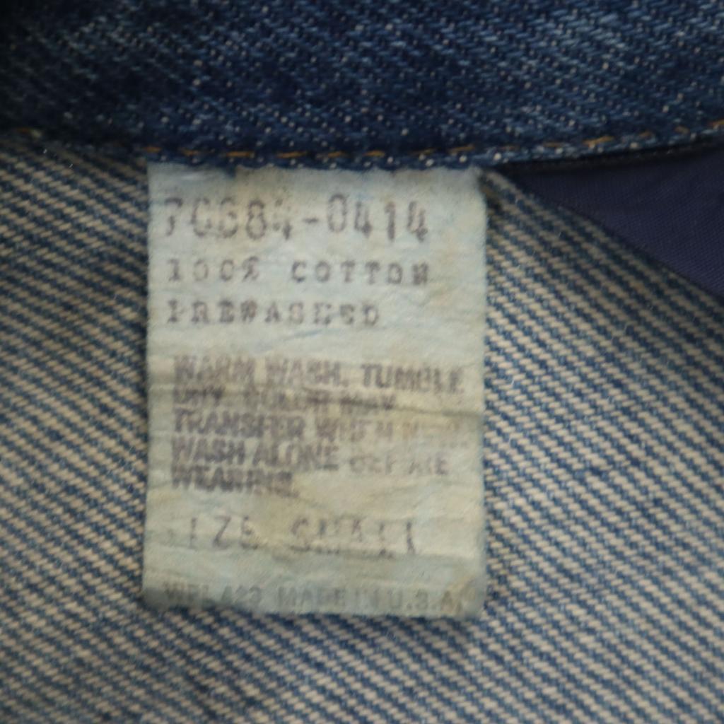 Levi's 70s Made in USA Vintage Long sleeve Denim shirt S Wash blue Men's Used