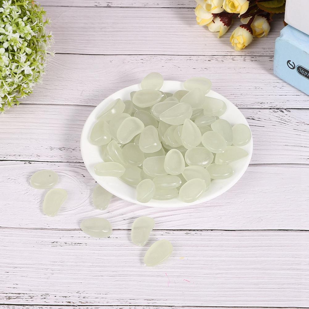 100 ks Svítící kámen Fluorescenční dekor Zahrada Dvůr Vnitřní Akvárium Krajinná dekoraceČirý