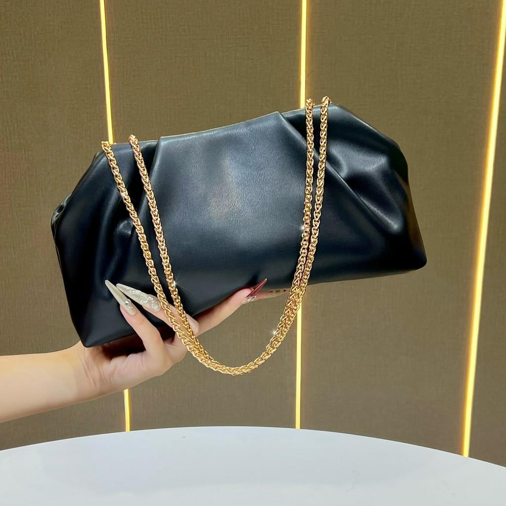 PU-Ketten-Handtasche mit Reißverschluss für den täglichen Gebrauch im Büro und für Abendveranstaltungen