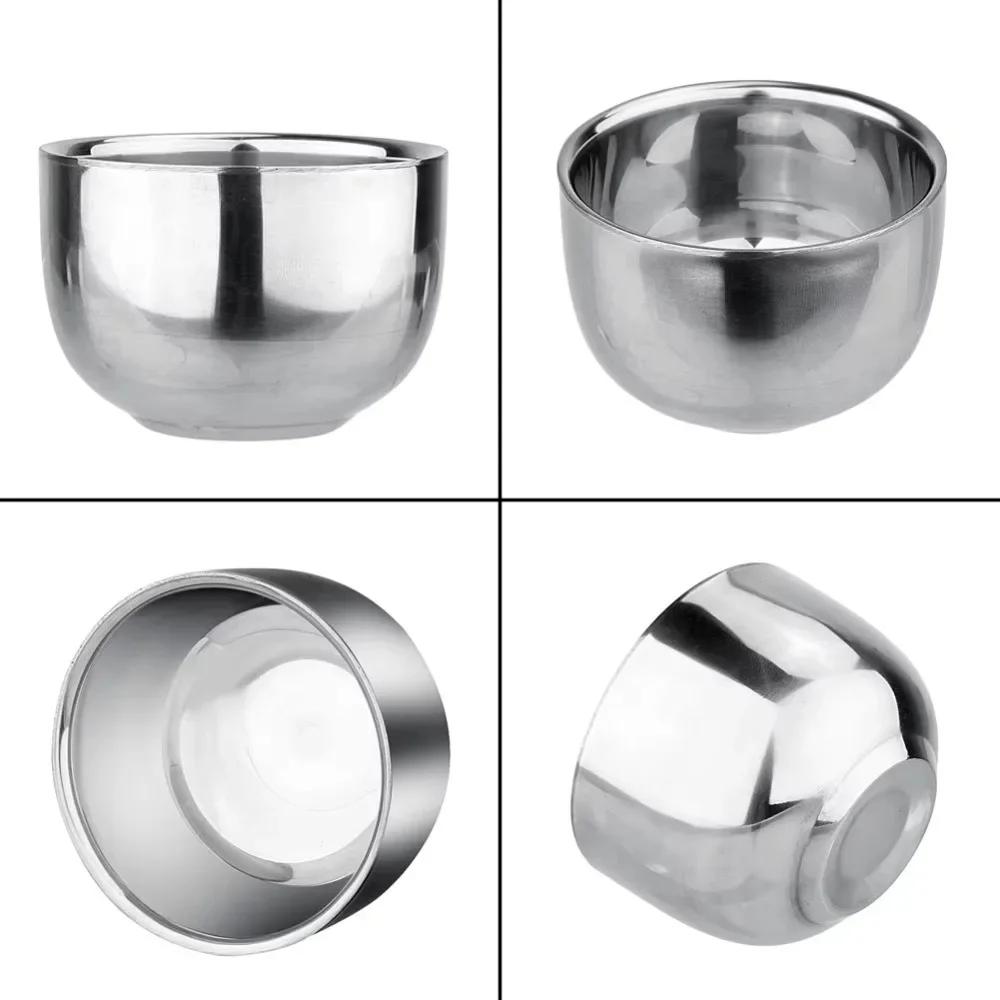 Multi-function 100/150 ML Stainless Steel Cup Double Layer Smooth Beer Cup Thicken Shaving Mug
