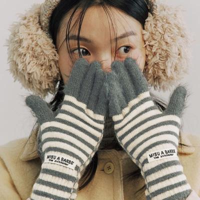 MISU A BARBE STRIPY STRIPE GLOVES DAWN