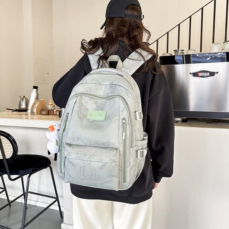 Li Shen Cartoon Bear Pattern Backpack