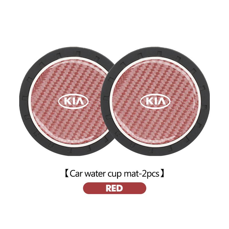 GWXN5 1/2pcs Car Silicone Coasters Water Cup Pads Non-Slip Mats For KIA Rio K5 K2 Sportage Ceed Sorento Picanto Stinger Soul