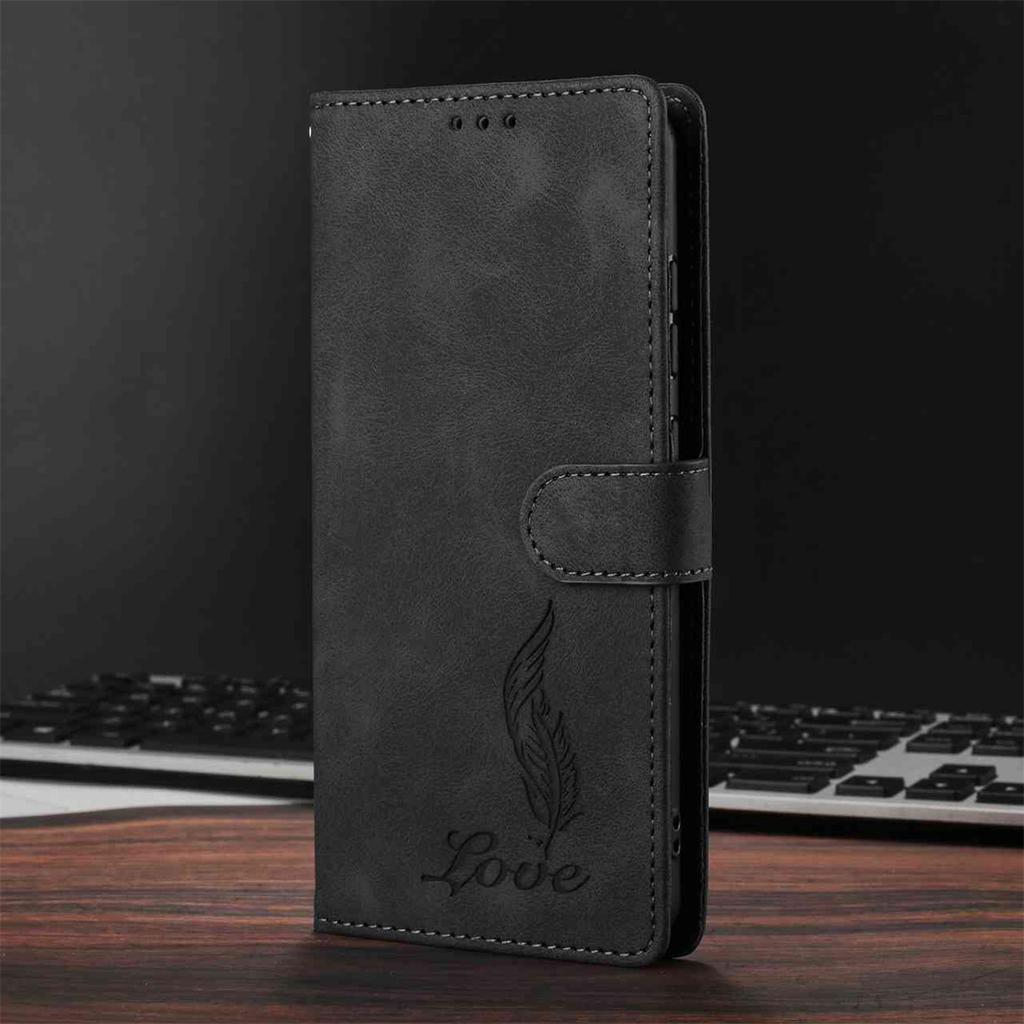 Quill Pen Embossed Pattern Flip Card Design Wallet Case for Redmi Note 14/Note 12/13C/14C/Xiaomi 14T,Xiaomi 11T,13 Lite,Mi 11 Lite,Poco X6...(8-Color)
