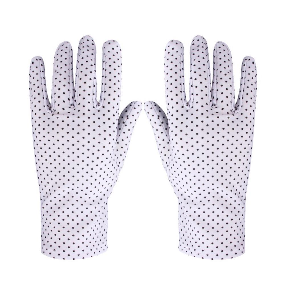 

Touchable Screen Sunscreen Gloves Anti-UV Ice Silk Gloves New Nail Art Mittens Women 4