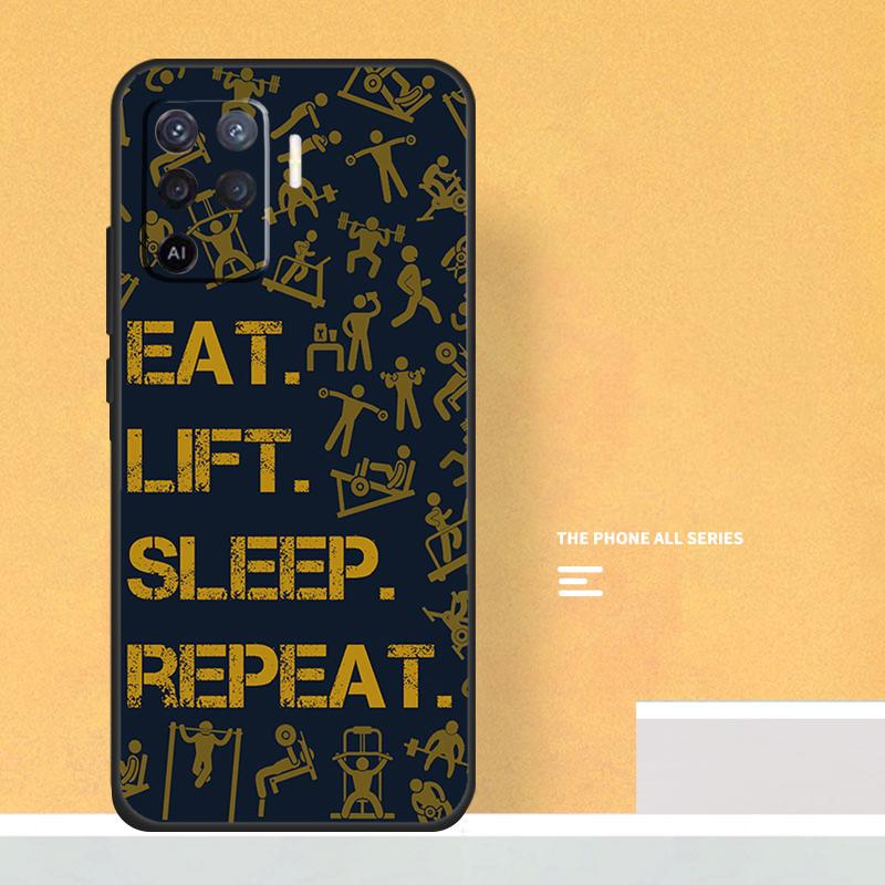 Gym Fitness Bodybuilding Case For Oppo A74 A94 A54 A15 A17 A57 A6 A5 Pro A16 A76 A96 A40 A60 A80 A18 A38 A58 A78 A98