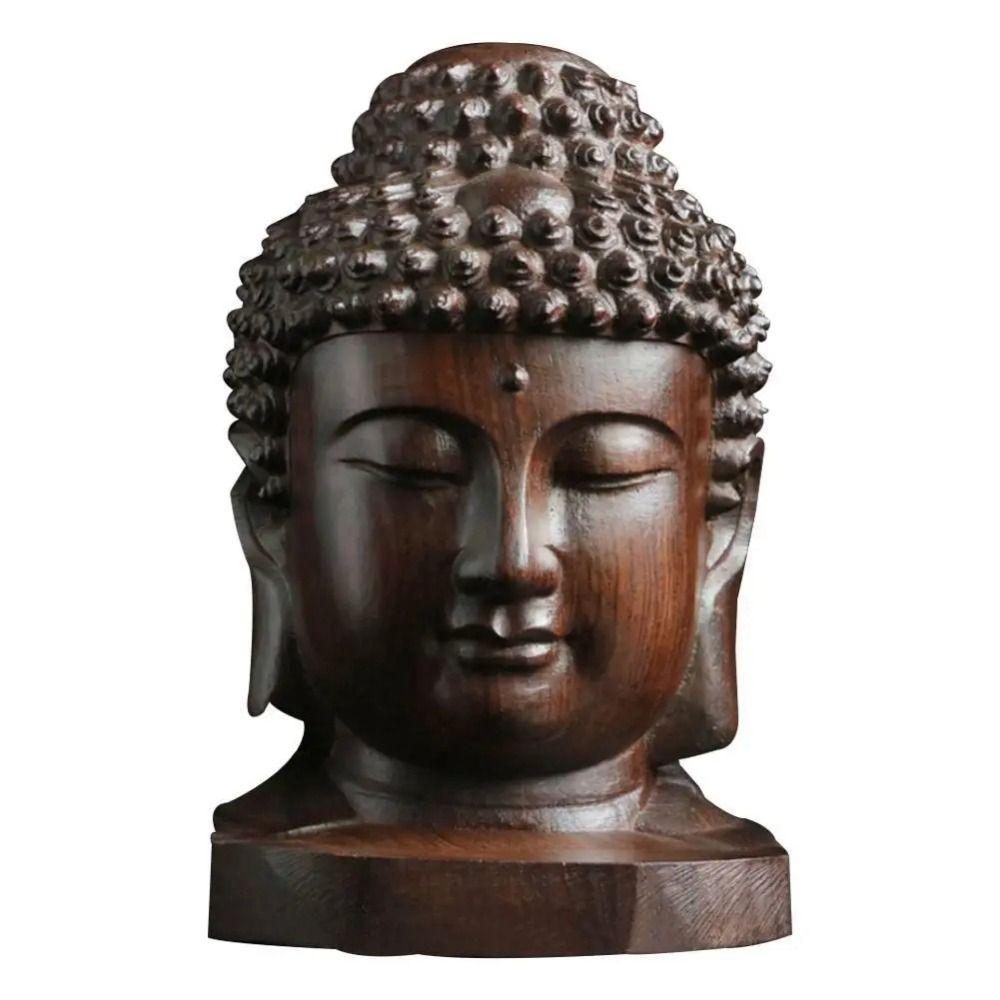 

Wood Tathagata Buddha Statue India Buddha Head Crafts Lucky Gifts Sakyamuni Statue Buddhist 6cm