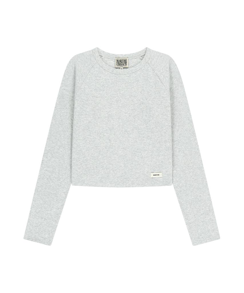 Malittepeulangsowajeobeo W Basic Crop Long Sleeve Light Heather Gray