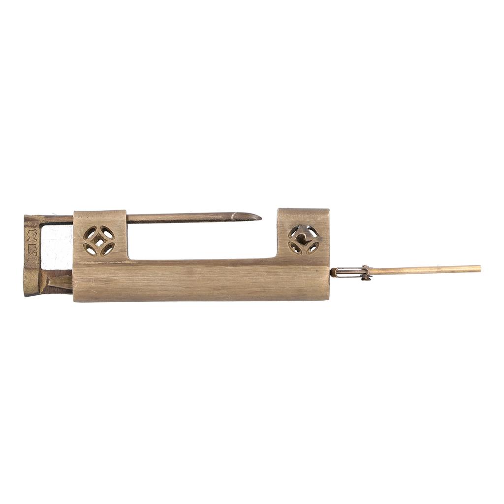 Copper Padlock Chinese Style Antique Lock with Key Hardware for Jewelry Box Cabinet