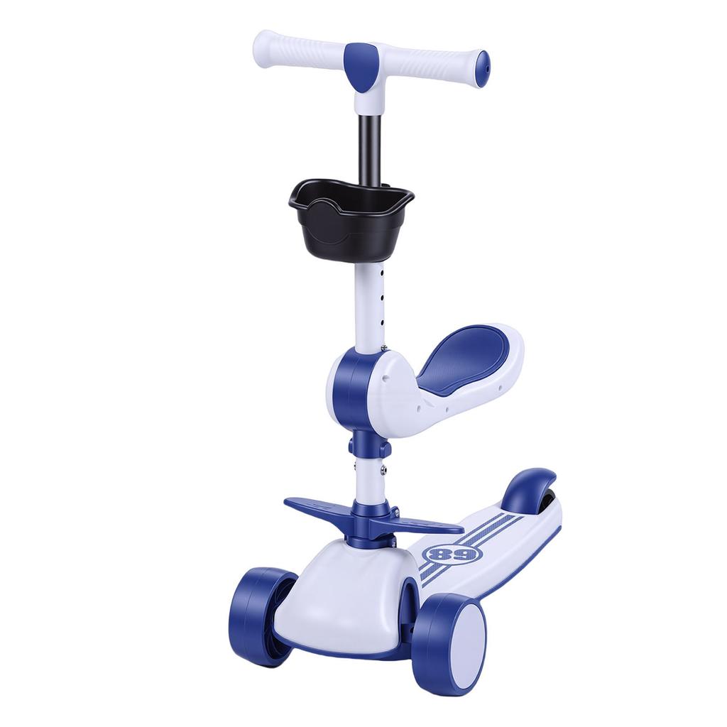 3 Wheel LED Light Up Scooter with 3 Wheels   Handlebar and Removable Seat Folding Scooter for Outdoor Activities