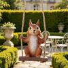 Swinging Squirrel Statue Lifelike Details On Swing Figurine WeatherResistant Outdoor