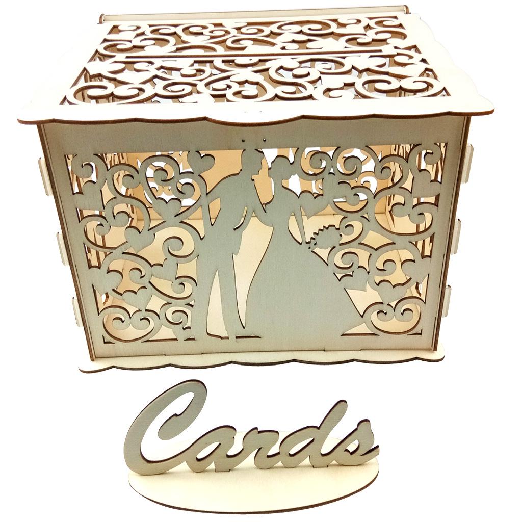 DIY Wooden Wedding Card Box and Business Card Holder