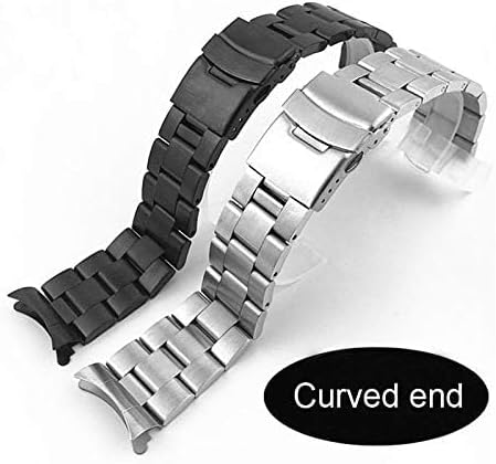 22Mm stainless steel strap diving three-bead safety buckle strap including tools black